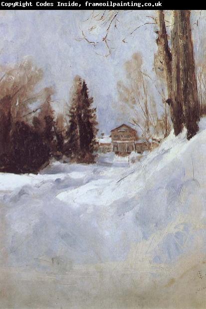 Valentin Serov Winter in Abramtsevo-A House